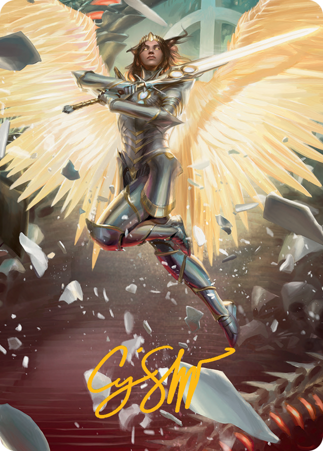 Archangel Elspeth Art Card (Gold-Stamped Signature) [March of the Machine Art Series] | Chromatic Games