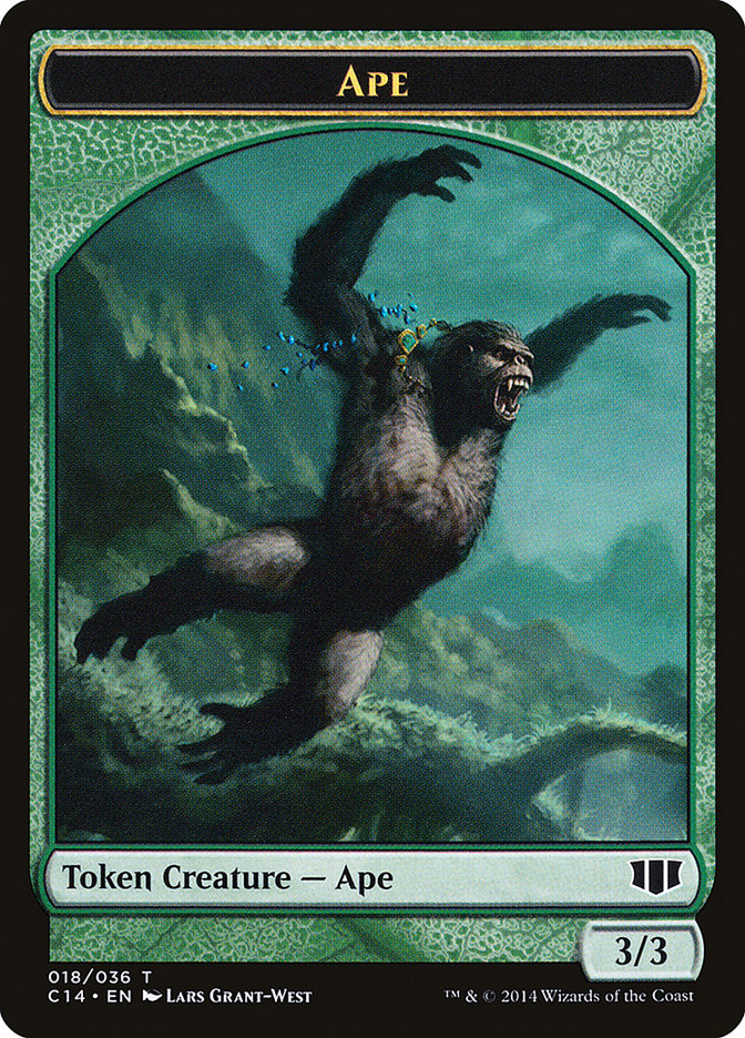 Ape // Zombie (011/036) Double-Sided Token [Commander 2014 Tokens] | Chromatic Games