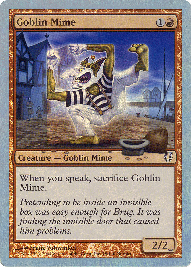 Goblin Mime (Alternate Foil) [Unhinged] | Chromatic Games