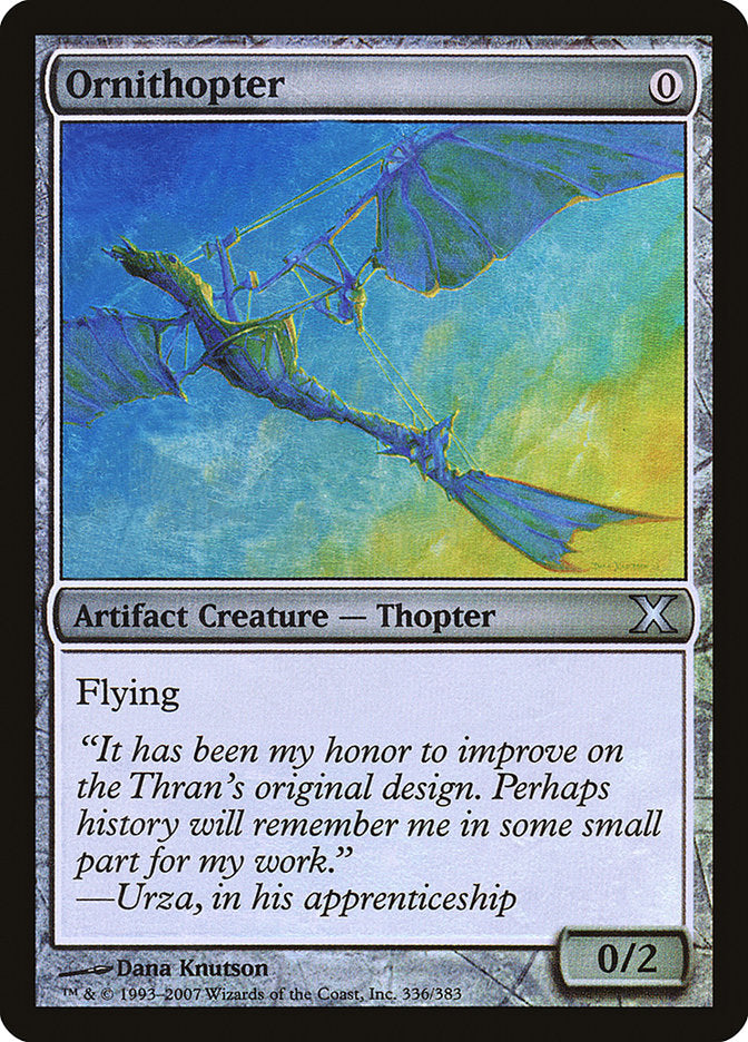 Ornithopter (Premium Foil) [Tenth Edition] | Chromatic Games