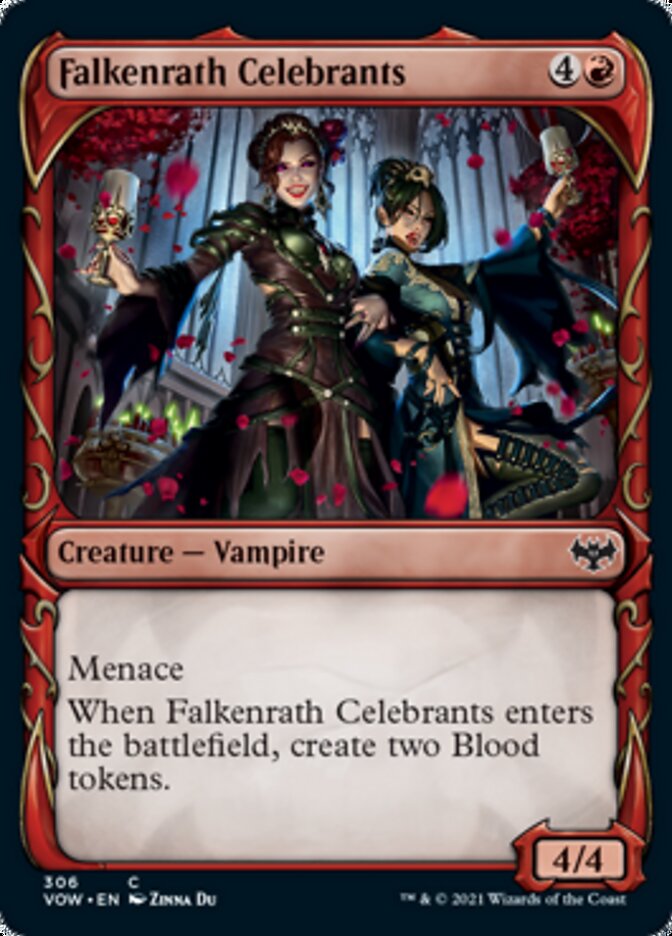 Falkenrath Celebrants (Showcase Fang Frame) [Innistrad: Crimson Vow] | Chromatic Games