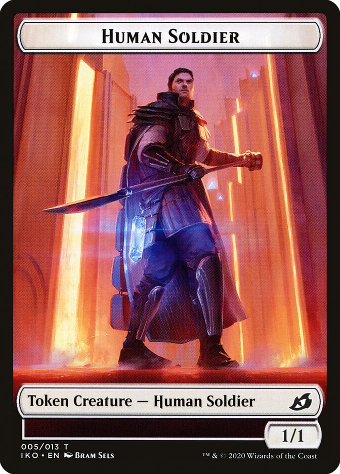 Human Soldier Token (005/013) [Ikoria: Lair of Behemoths Tokens] | Chromatic Games