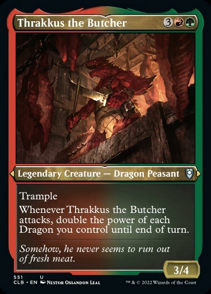 Thrakkus the Butcher (Foil Etched) [Commander Legends: Battle for Baldur's Gate] | Chromatic Games