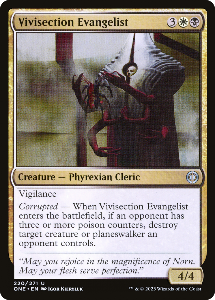 Vivisection Evangelist [Phyrexia: All Will Be One] | Chromatic Games