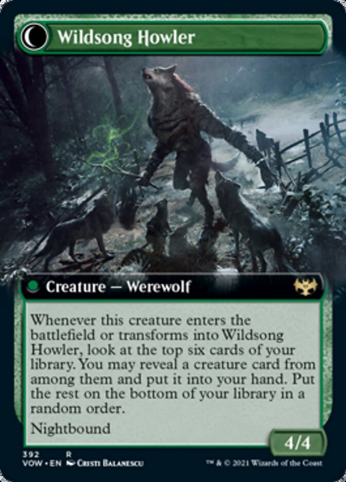 Howlpack Piper // Wildsong Howler (Extended Art) [Innistrad: Crimson Vow] | Chromatic Games