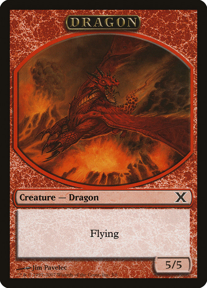 Dragon Token [Tenth Edition Tokens] | Chromatic Games