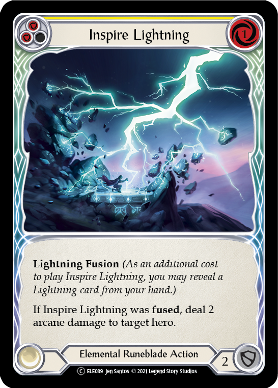 Inspire Lightning (Yellow) [U-ELE089] (Tales of Aria Unlimited)  Unlimited Rainbow Foil | Chromatic Games