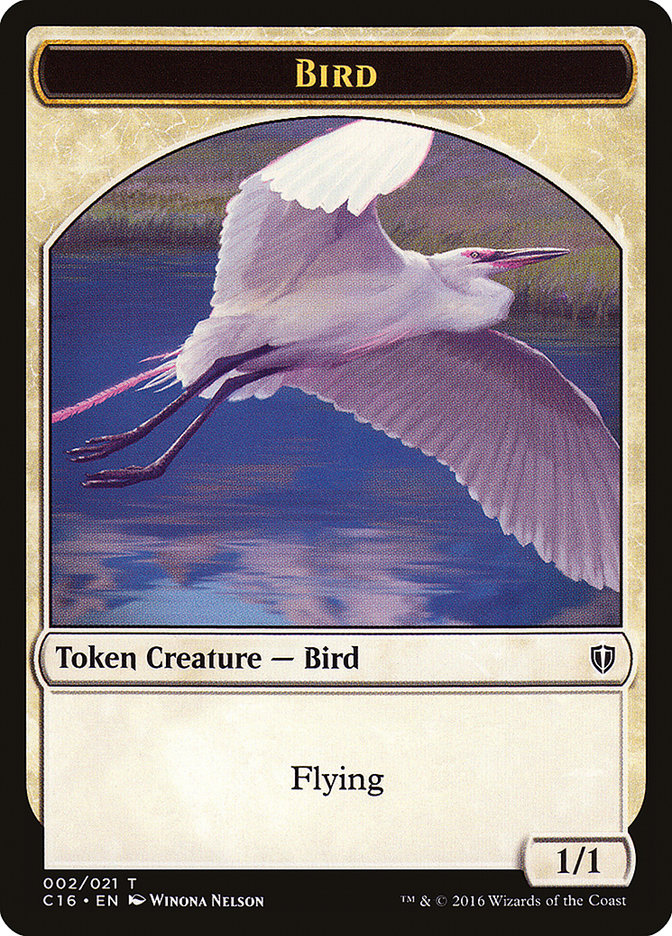 Spirit (006) // Bird (002) Double-Sided Token [Commander 2016 Tokens] | Chromatic Games