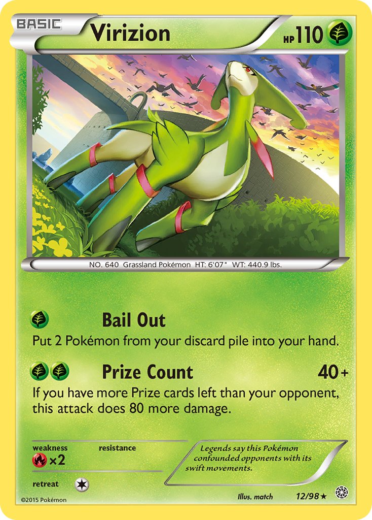 Virizion (12/98) (Theme Deck Exclusive) [XY: Ancient Origins] | Chromatic Games