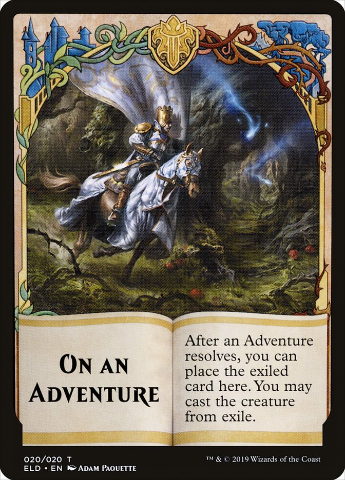 On an Adventure Token [Throne of Eldraine Tokens] | Chromatic Games