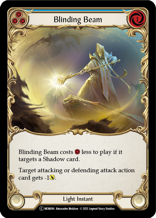 Blinding Beam (Blue) [U-MON086-RF] (Monarch Unlimited)  Unlimited Rainbow Foil | Chromatic Games