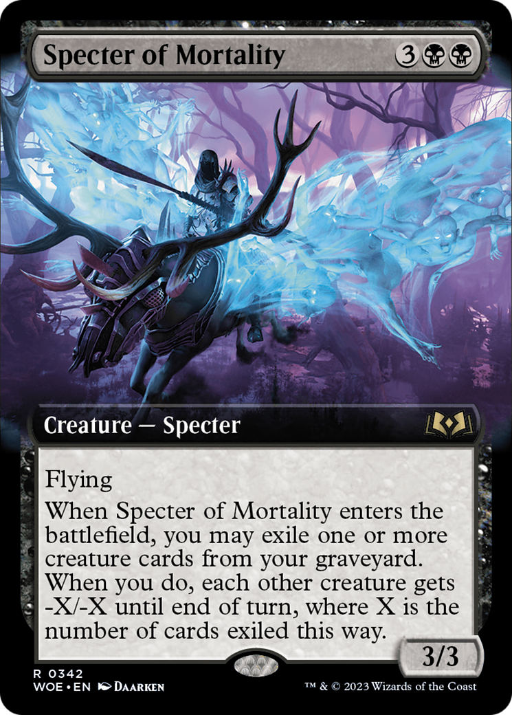 Specter of Mortality (Extended Art) [Wilds of Eldraine] | Chromatic Games