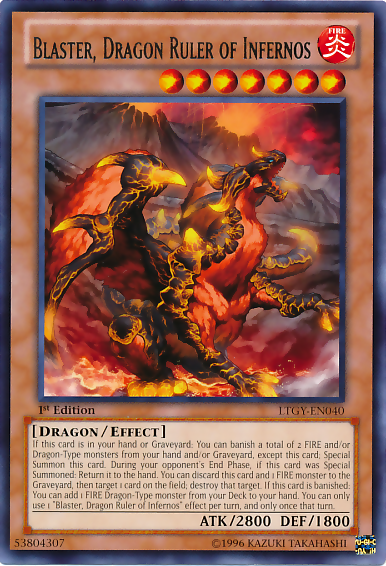 Blaster, Dragon Ruler of Infernos [LTGY-EN040] Rare | Chromatic Games