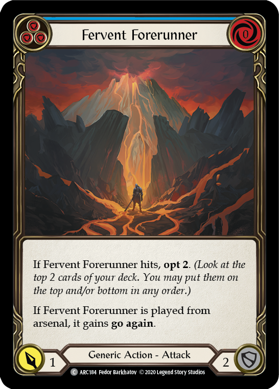 Fervent Forerunner (Blue) [U-ARC184] (Arcane Rising Unlimited)  Unlimited Normal | Chromatic Games