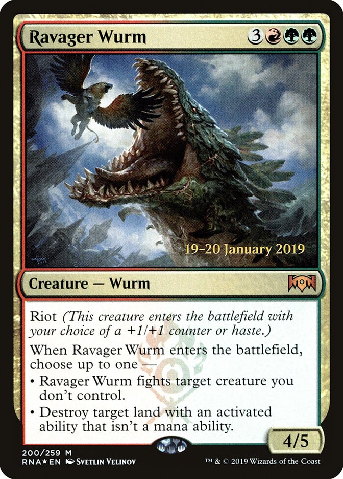 Ravager Wurm [Ravnica Allegiance Prerelease Promos] | Chromatic Games