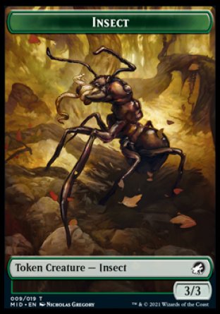 Insect Token [Innistrad: Midnight Hunt Tokens] | Chromatic Games