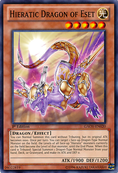 Hieratic Dragon of Eset [GAOV-EN020] Common | Chromatic Games