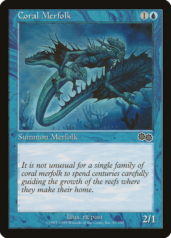 Coral Merfolk [Urza's Saga] | Chromatic Games