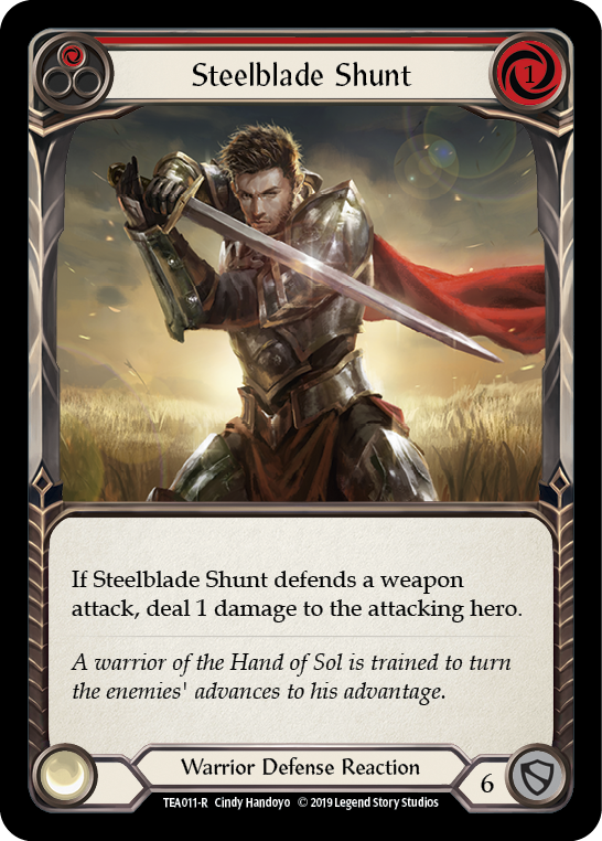 Steelblade Shunt (Red) [TEA011-R] (Dorinthea Hero Deck)  1st Edition Normal | Chromatic Games