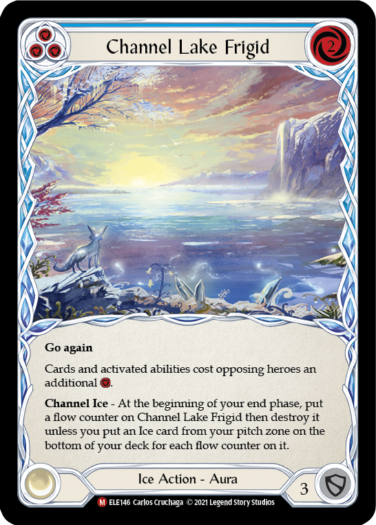 Channel Lake Frigid (Alternate Art) [ELE146] (Tales of Aria)  1st Edition Rainbow Foil | Chromatic Games