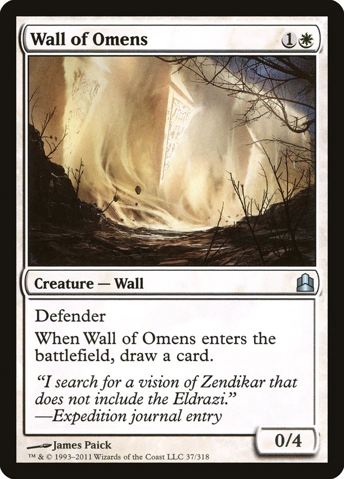 Wall of Omens [Commander 2011] | Chromatic Games