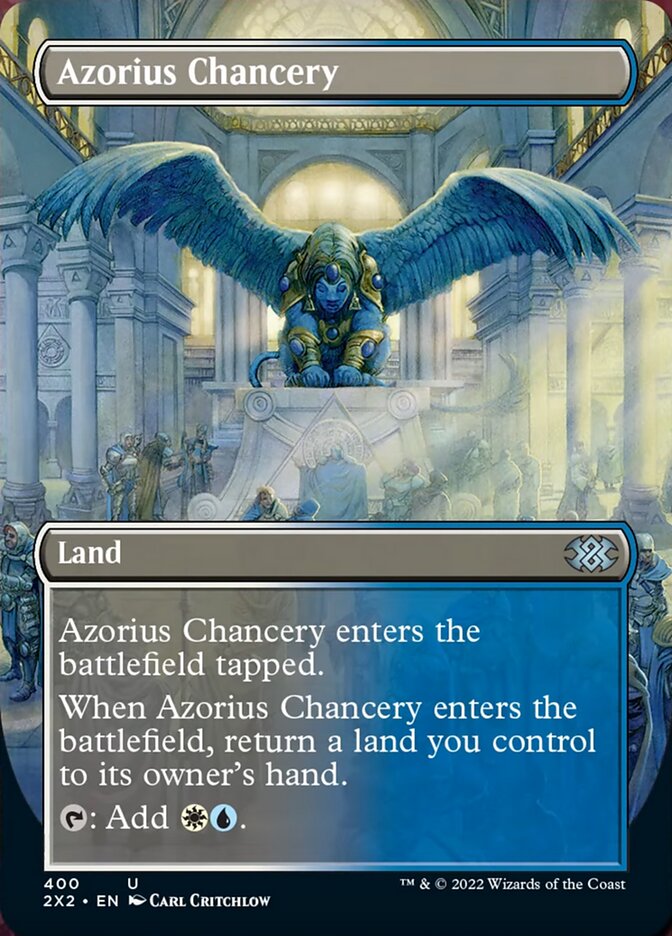 Azorius Chancery (Borderless Alternate Art) [Double Masters 2022] | Chromatic Games