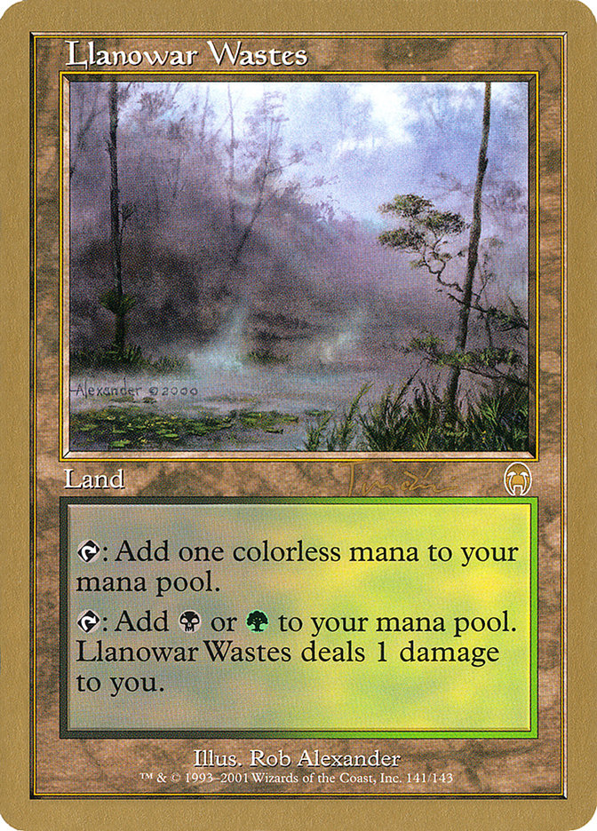 Llanowar Wastes (Jan Tomcani) [World Championship Decks 2001] | Chromatic Games