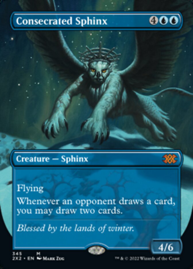 Consecrated Sphinx (Borderless Alternate Art) [Double Masters 2022] | Chromatic Games