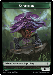 Saproling // Morph Double-Sided Token [Murders at Karlov Manor Commander Tokens] | Chromatic Games