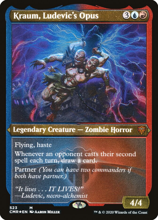 Kraum, Ludevic's Opus (Etched) [Commander Legends] | Chromatic Games