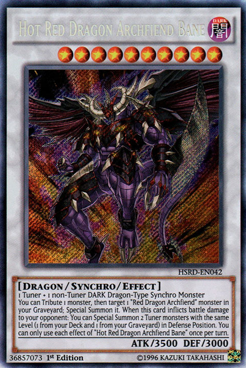 Hot Red Dragon Archfiend Bane [HSRD-EN042] Secret Rare | Chromatic Games