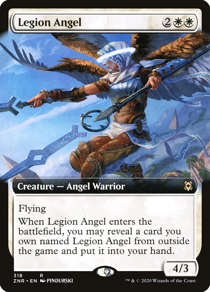 Legion Angel (Extended Art) [Zendikar Rising] | Chromatic Games