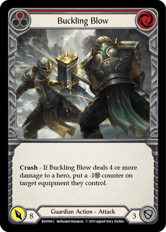 Buckling Blow (Red) [BVO008-C] (Bravo Hero Deck)  1st Edition Normal | Chromatic Games