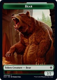 Bear // Food (17) Double-Sided Token [Throne of Eldraine Tokens] | Chromatic Games