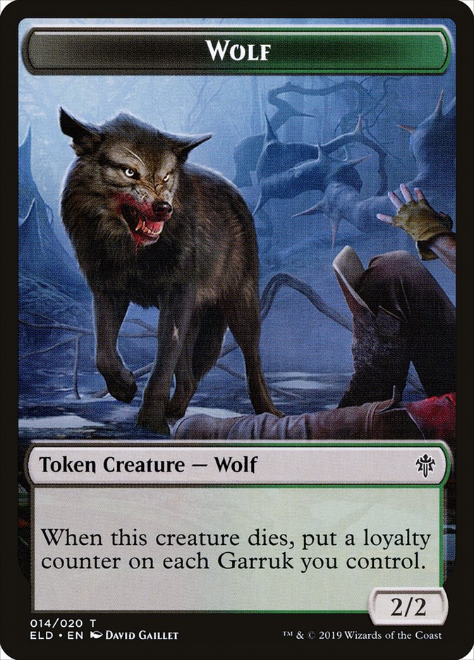 Wolf Token [Throne of Eldraine Tokens] | Chromatic Games