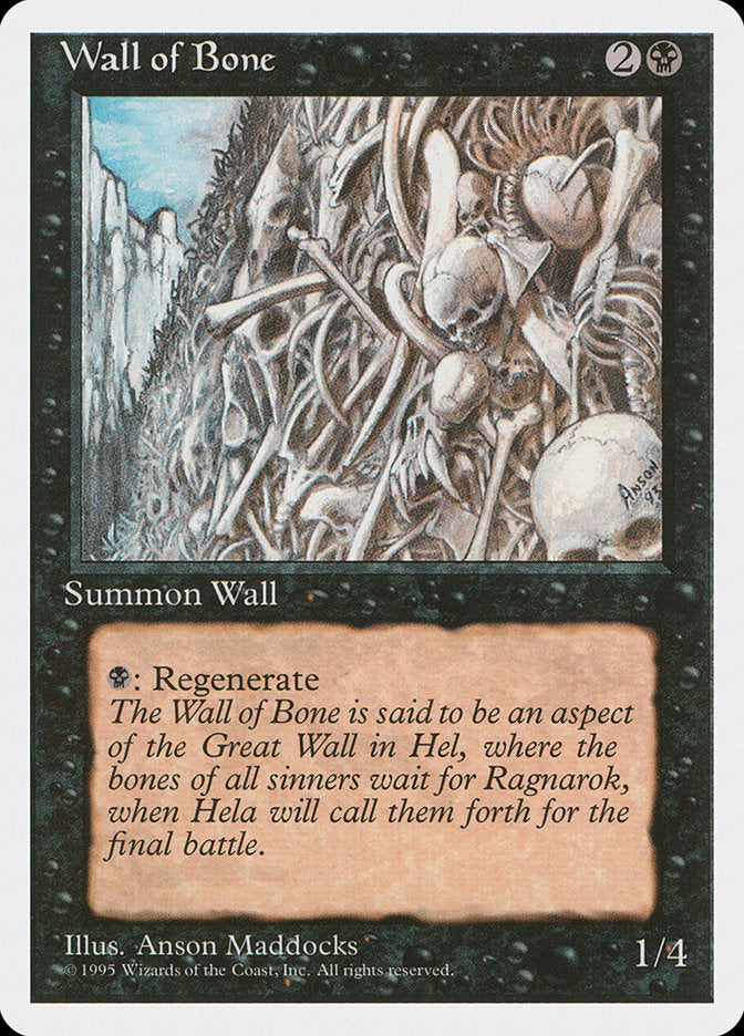 Wall of Bone [Fourth Edition] | Chromatic Games