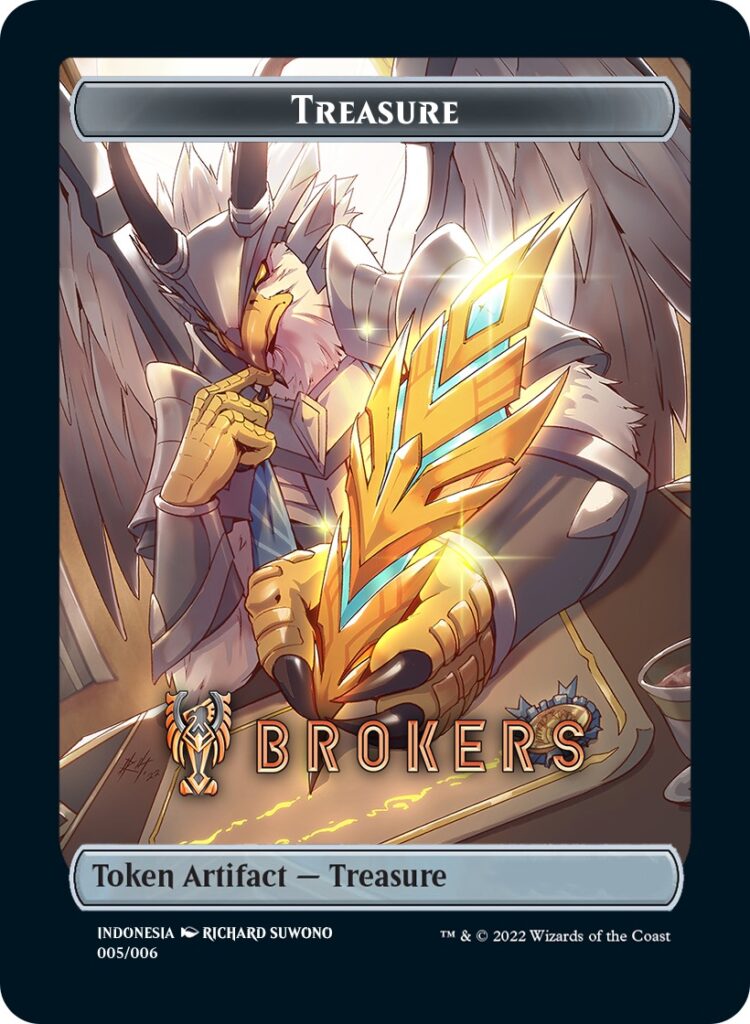 Treasure Token (Brokers) (Southeast Asia Artists) [Streets of New Capenna Tokens] | Chromatic Games