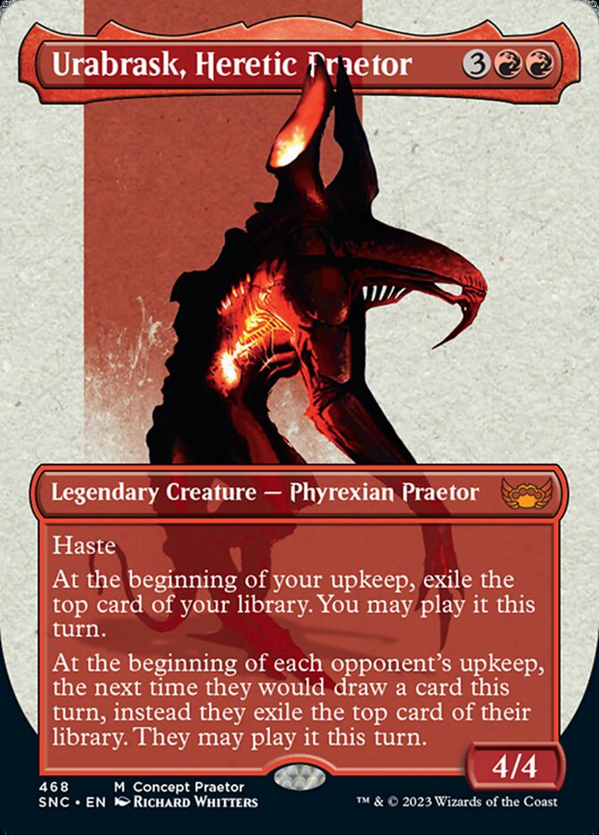 Urabrask, Heretic Praetor (Borderless Concept Praetors) [Phyrexia: All Will Be One] | Chromatic Games