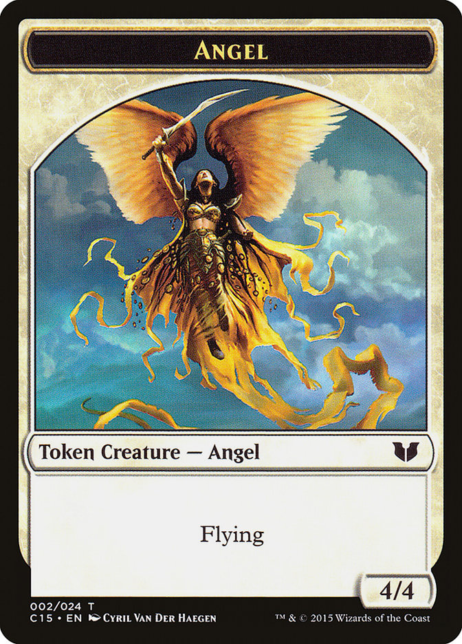 Angel // Knight (005) Double-Sided Token [Commander 2015 Tokens] | Chromatic Games