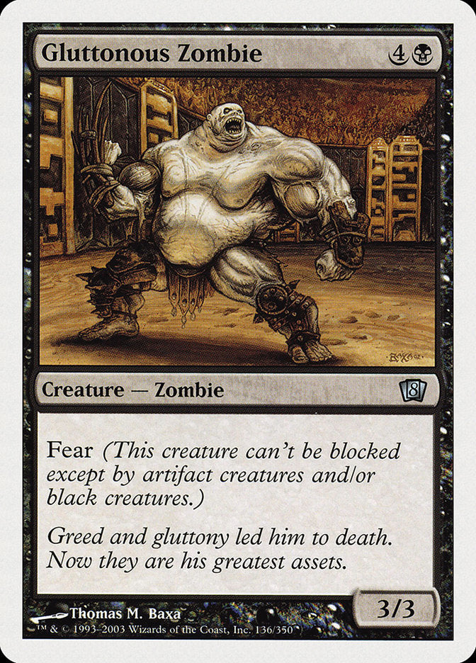 Gluttonous Zombie [Eighth Edition] | Chromatic Games