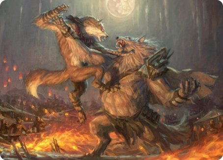 Duel for Dominance Art Card [Innistrad: Midnight Hunt Art Series] | Chromatic Games