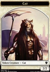 Cat // Cat Warrior Double-Sided Token [Commander 2017 Tokens] | Chromatic Games