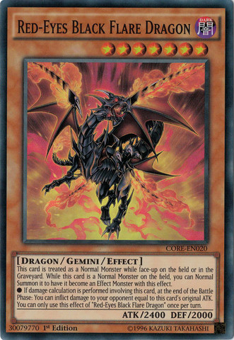 Red-Eyes Black Flare Dragon [CORE-EN020] Super Rare | Chromatic Games