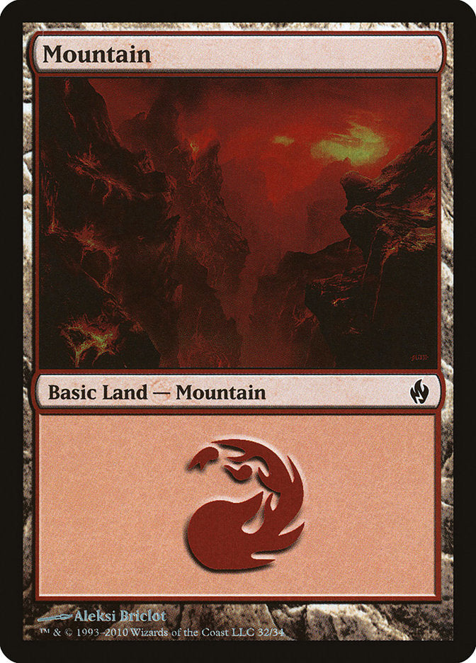 Mountain (32) [Premium Deck Series: Fire and Lightning] | Chromatic Games