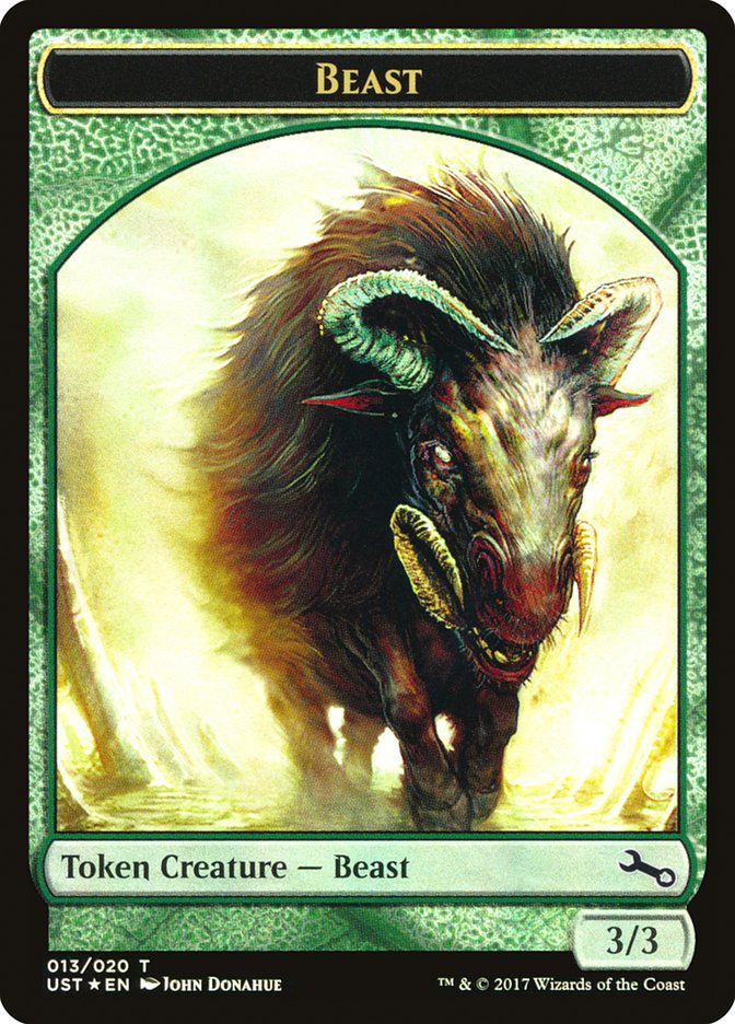 Beast // Beast Double-Sided Token [Unstable Tokens] | Chromatic Games