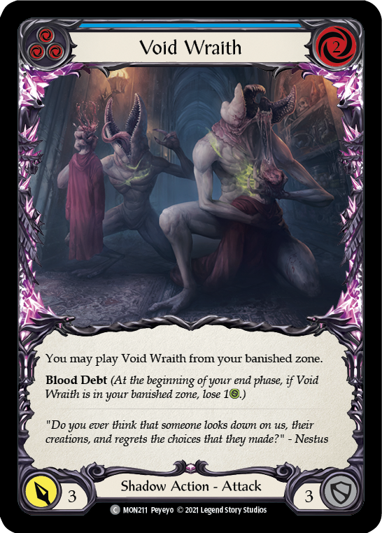 Void Wraith (Blue) [MON211-RF] (Monarch)  1st Edition Rainbow Foil | Chromatic Games