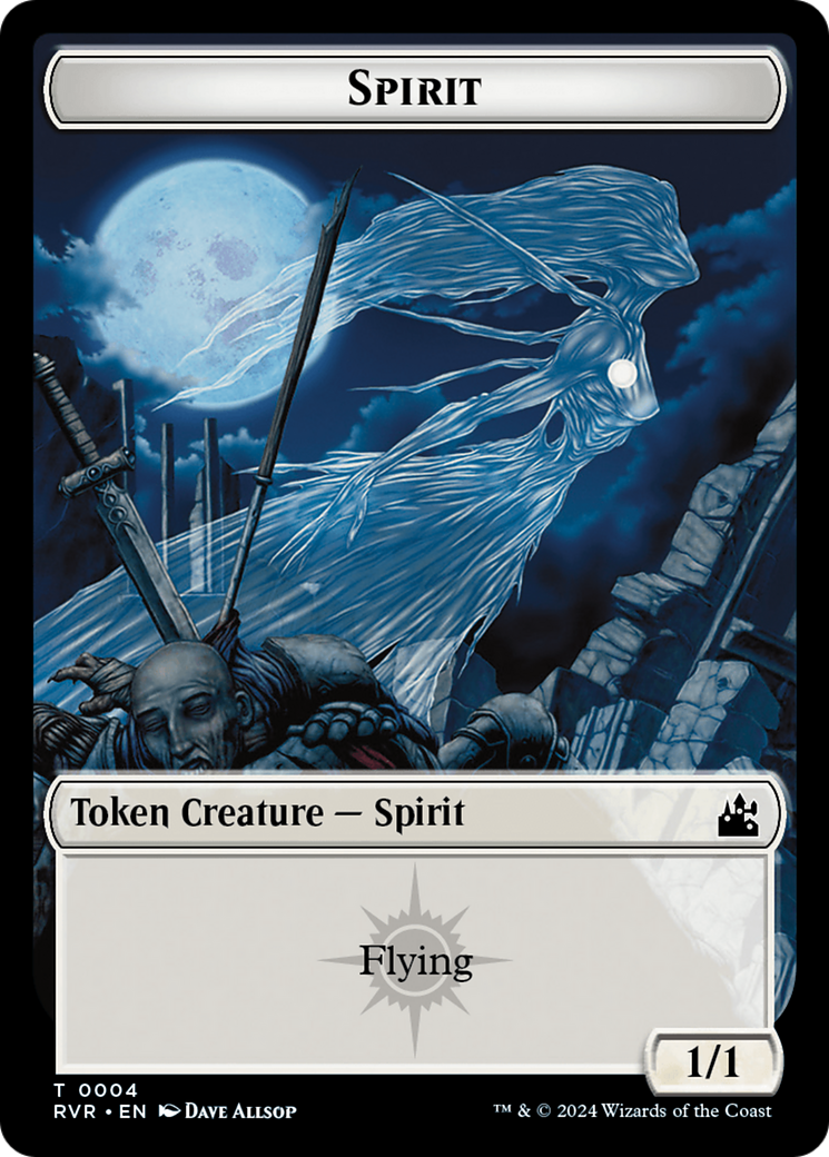 Saproling // Spirit (0004) Double-Sided Token [Ravnica Remastered Tokens] | Chromatic Games