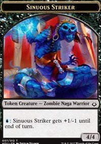 Sinuous Striker // Zombie Double-Sided Token [Hour of Devastation Tokens] | Chromatic Games