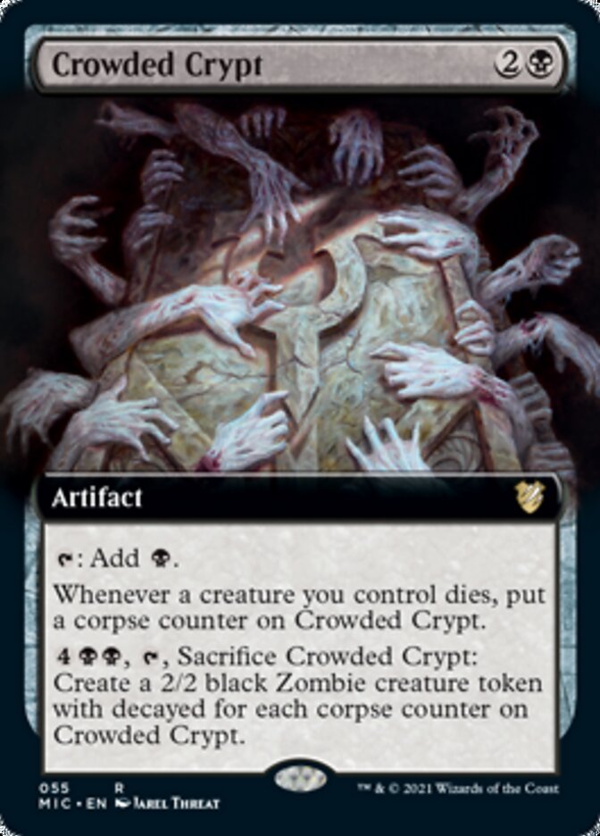 Crowded Crypt (Extended Art) [Innistrad: Midnight Hunt Commander] | Chromatic Games