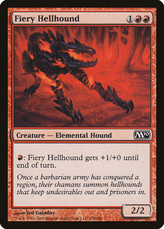 Fiery Hellhound [Magic 2010] | Chromatic Games